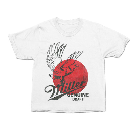 Women's Miller Eagle Short Sleeve Graphic Baby T-Shirt - Beige L