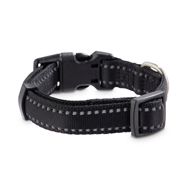 Youly Reflective Black Dog Collar, Small