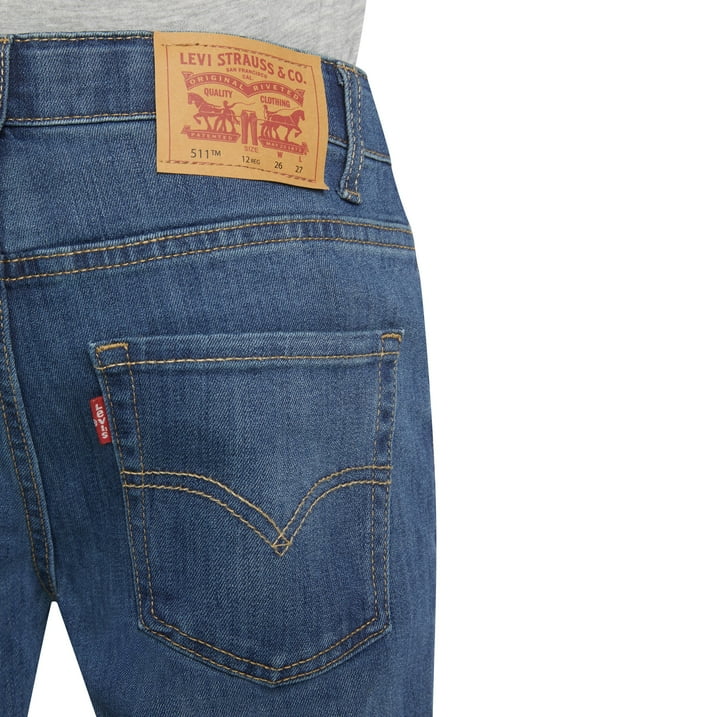 Levis Boys 511 Slim Flex Stretch Jeans in Size 16 - Well Worn Eco