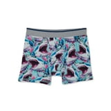 Wonder Nation Boys Boxer Brief Tropical Shark Underwear, 3-Pack, Sizes S-XL