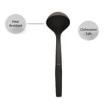 KitchenAid Nylon Ladle with Black Silicon Handle