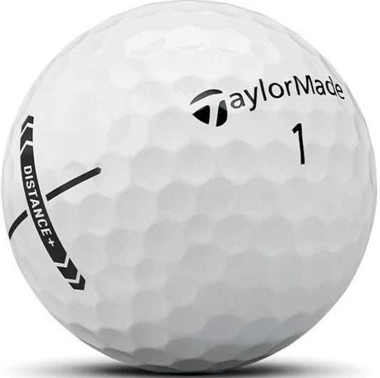 TaylorMade Distance+ Golf Balls (White, 3pk) 1 Sleeve 2025
