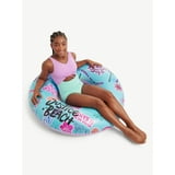 Justice 39" Inflatable Tube Pool Float, Aloha Teal Color, Ages 6+