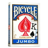 Bicycle Playing Cards, Jumbo Index, 1 Deck (Red or Blue - Color May Vary)