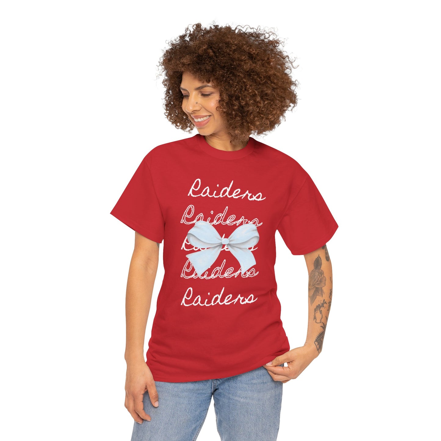Elegant Blue Ribbon Unisex Heavy Cotton Tee | Perfect Gift for Birthdays, Weddings & Special Occasions