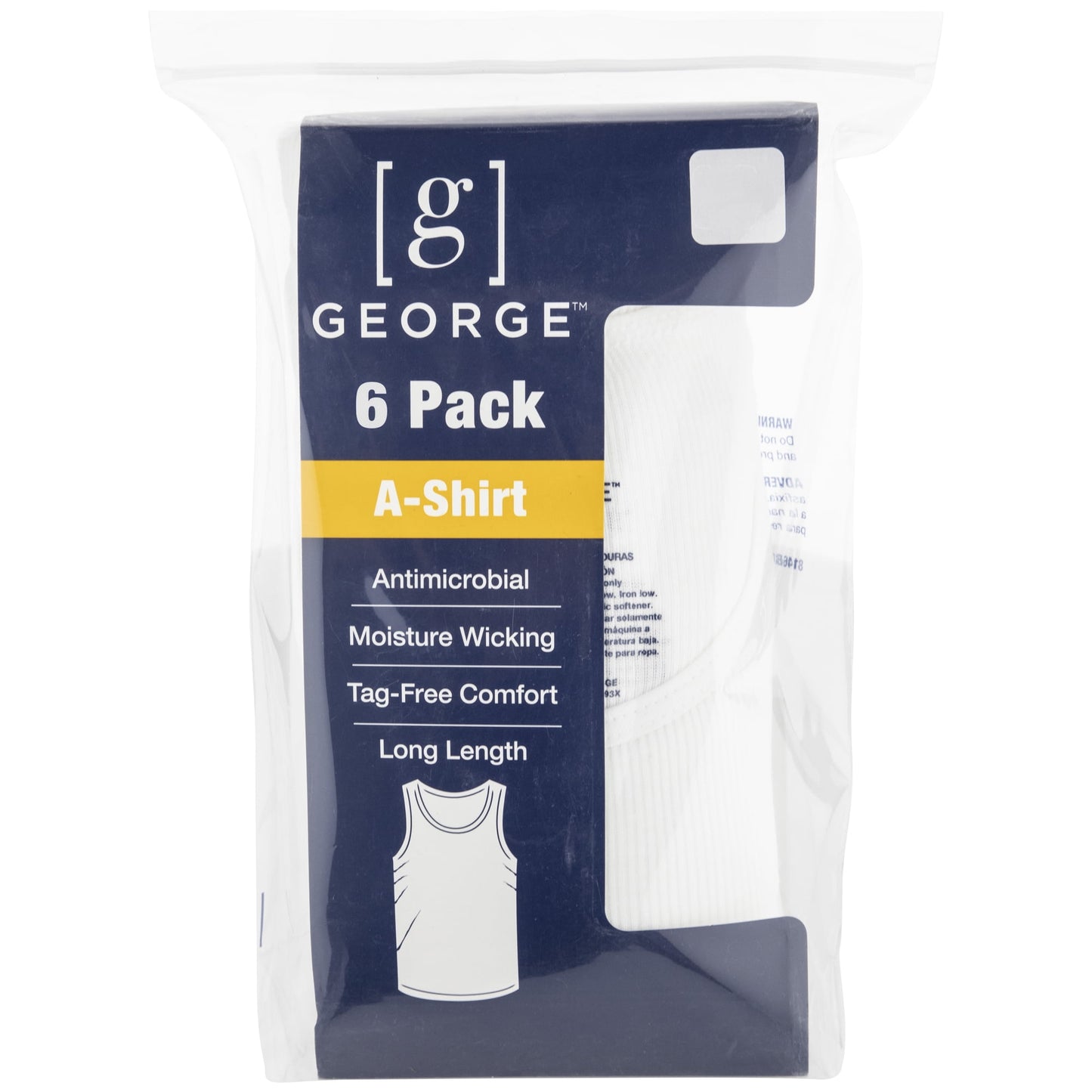 George Men’s A-Shirts, 6-Pack