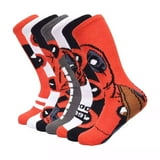 Marvel Mens Deadpool 7 Days of Cozy Crew Socks (Mens Shoe Size: 6 - 12)