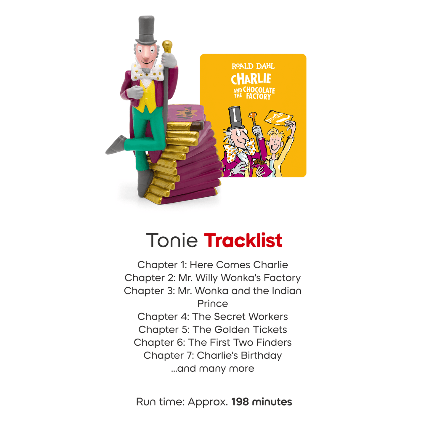 tonies Roald Dahl: Charlie and the Chocolate Factory Audio Toy Figurine, Age Group 6+