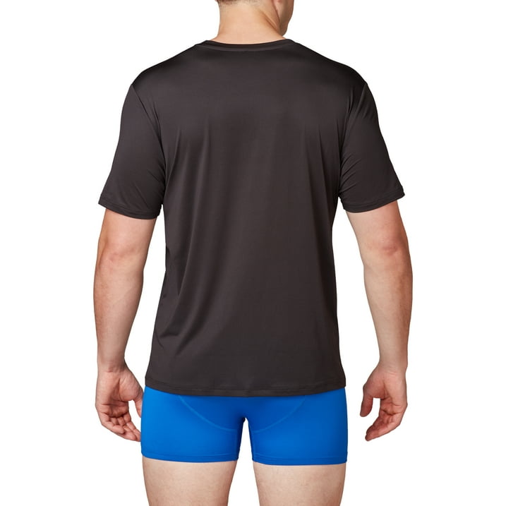 Athletic Works Men's Ultra Lite Mesh Crew T-Shirt Set, Shirts for Men, L, 3 Pack