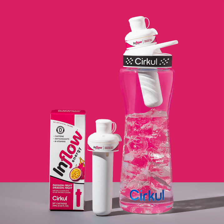 Cirkul Inflow Energy Passion Fruit Dragon Fruit Flavor Cartridge, Drink Mix, 1-Pack