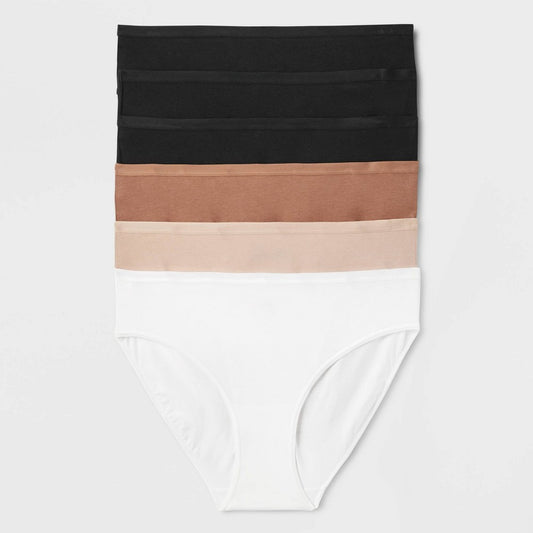 Women's 6pk Bikini Underwear - Auden™ Solid Mix 2X (20-22)
