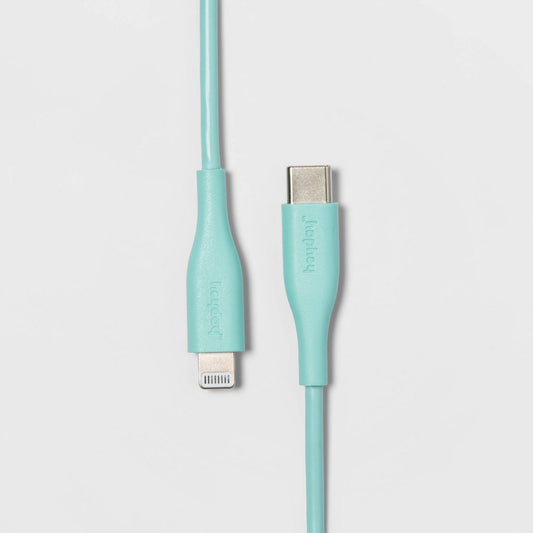 3' Lightning to USB-C Round Cable - Heyday™ Spring Teal