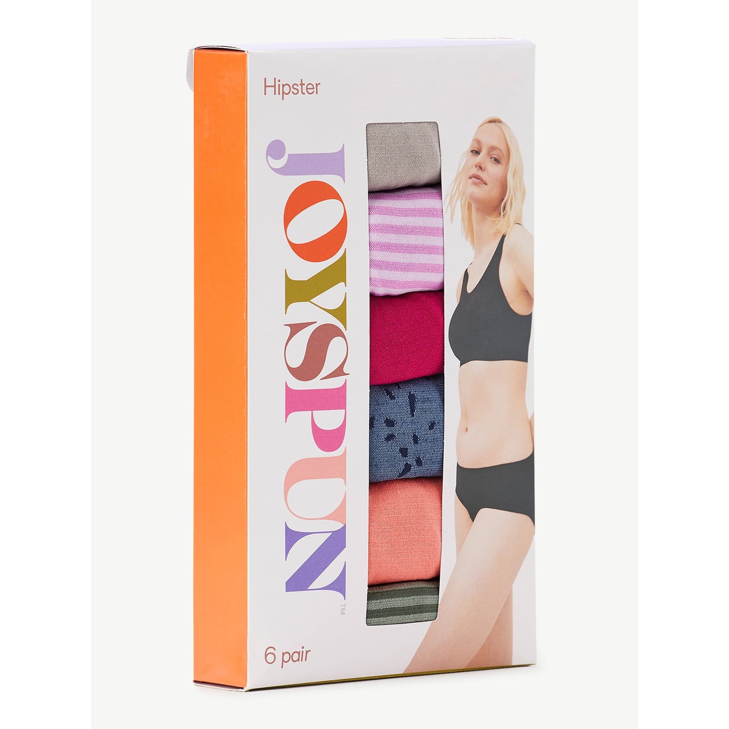 Joyspun Women's Seamless Hipster Panties, 6-Pack, Size XS (0-2)