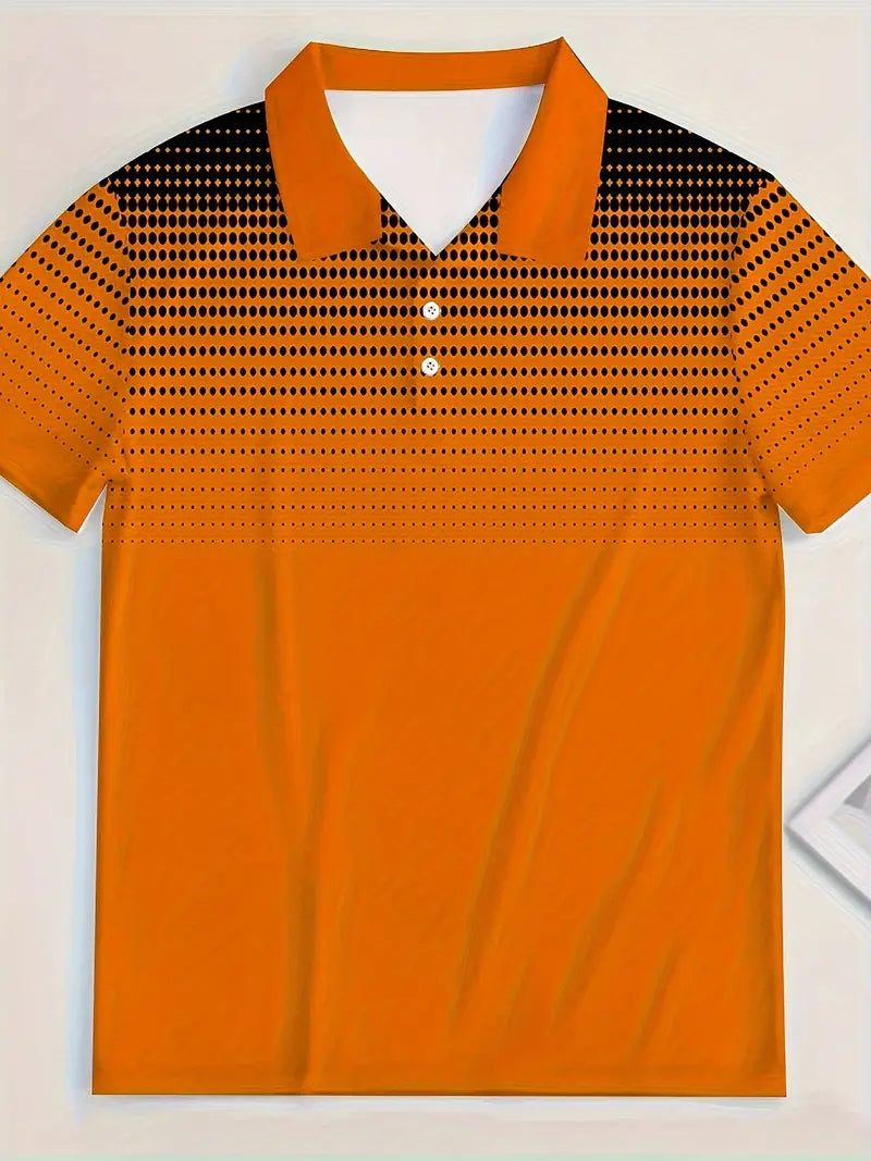 Men's Color Matching Golf Shirt - 2XL