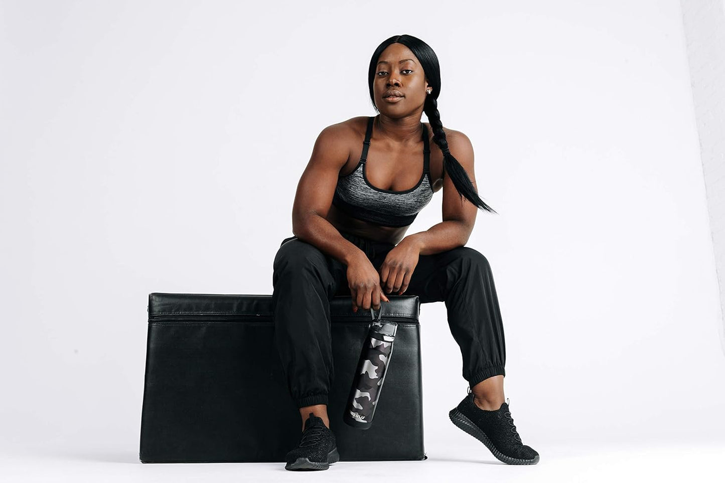 ZULU Swift Stainless Steel Vacuum Insulated Water Bottle with Silicone Straw, 20oz (Camo)