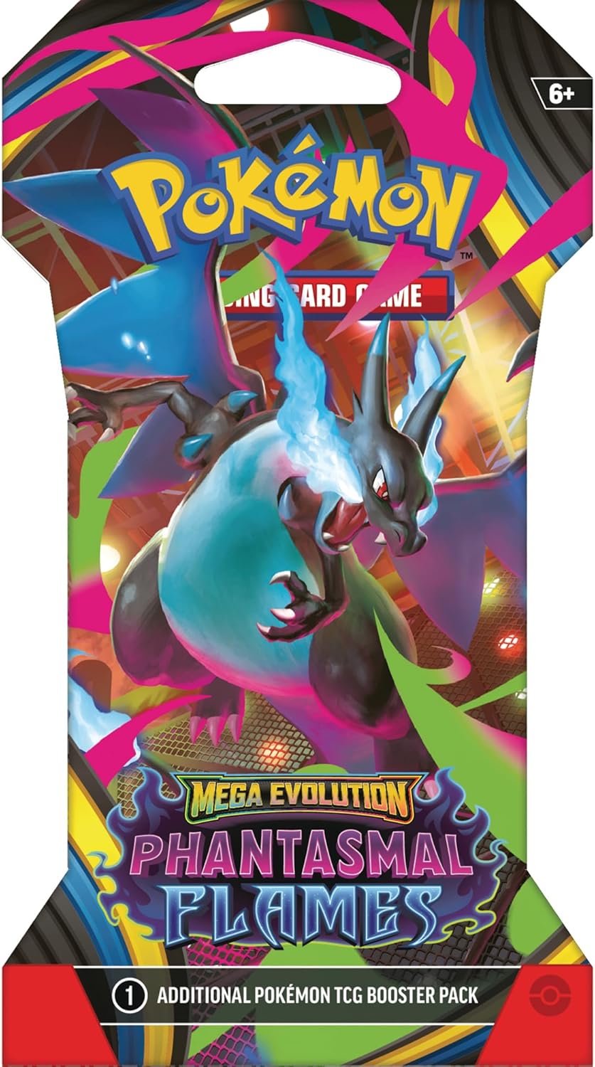 Pokemon TCG: Mega Evolution Phantasmal Flames Sleeved Booster Pack - 10 Cards