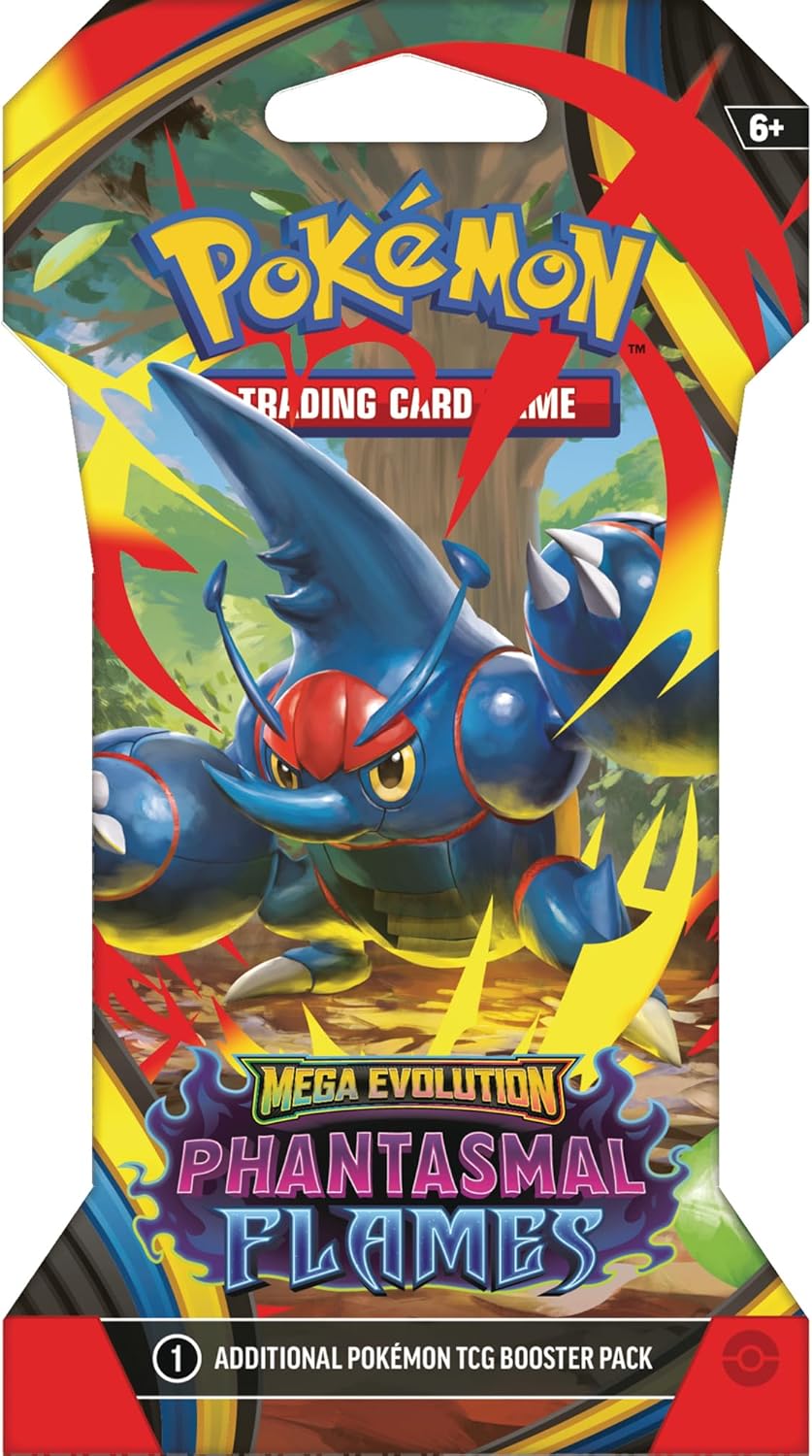 Pokemon TCG: Mega Evolution Phantasmal Flames Sleeved Booster Pack - 10 Cards