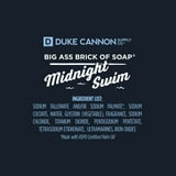 Duke Cannon Big Ass Brick of Soap® for Men, Midnight Swim, 10 oz Bar Soap