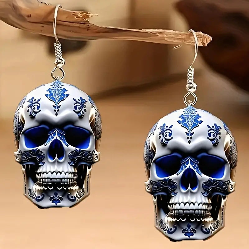 Halloween Acrylic Skull Drop & Dangle Earrings