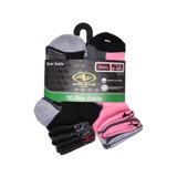 Athletic Works Girls Flat Knit Ankle Socks, 10-Pack, Sizes S (6-10.5) - L (4-10)