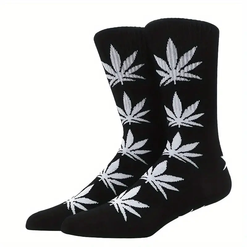 Maple Leaf Print Socks