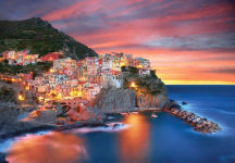 Dusk in Manarola, 1000 piece puzzle in modular box