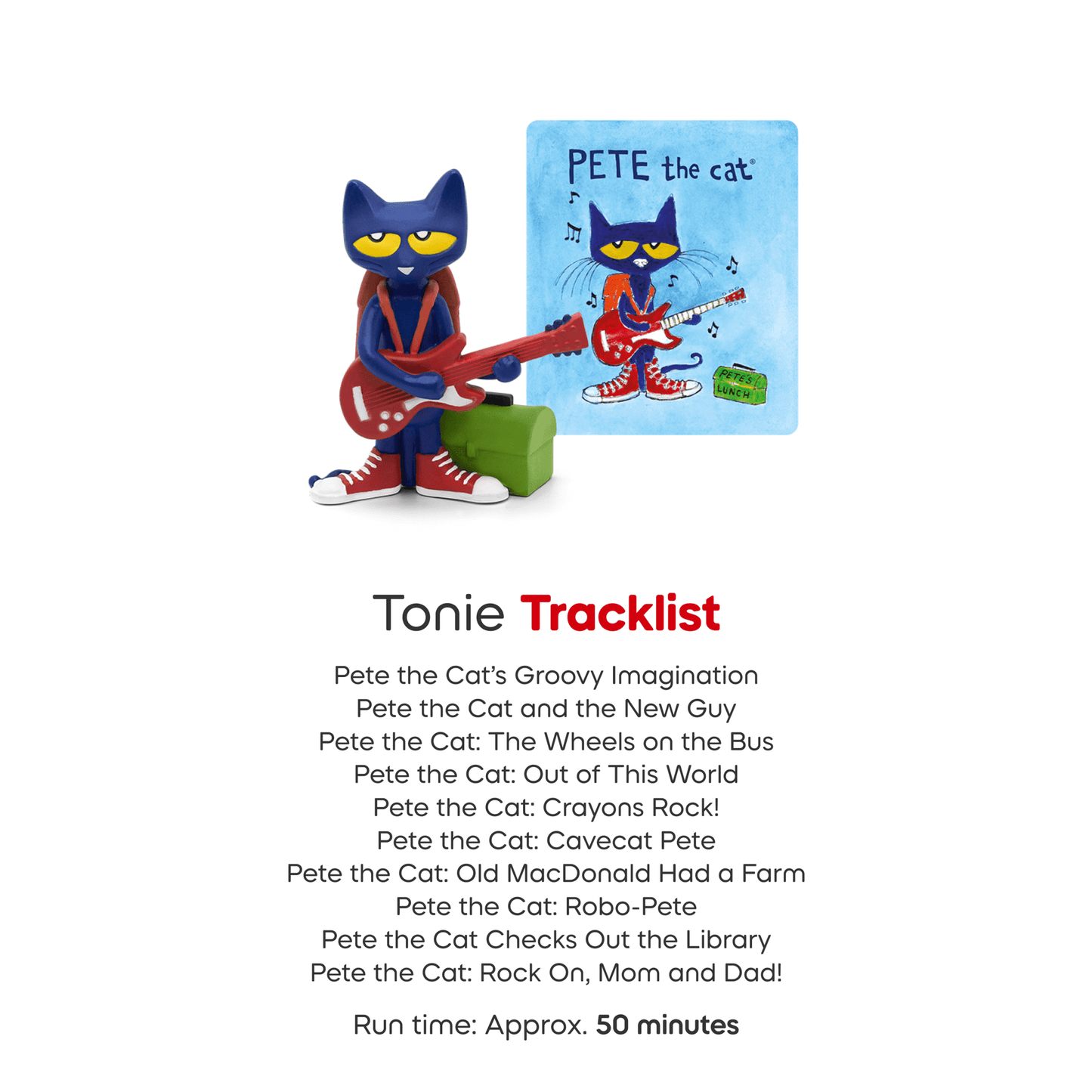 tonies Pete the Cat: Rock On! Audio Toy Figurine, Age Group 3+