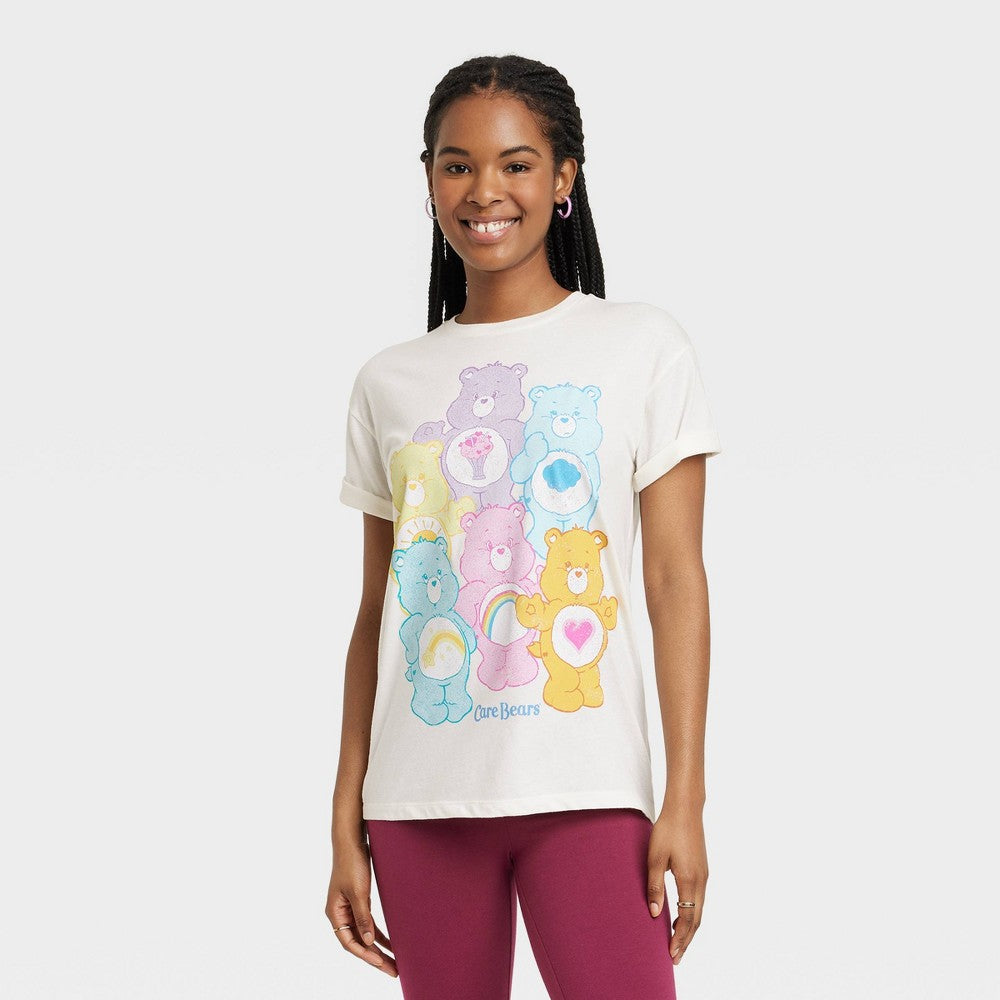 Women's Care Bears Short Sleeve Graphic T-Shirt - Off-White XL