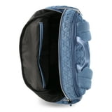 Madden NYC Women's Dome Backpack with Front Pockets and Removable Pouch, Denim