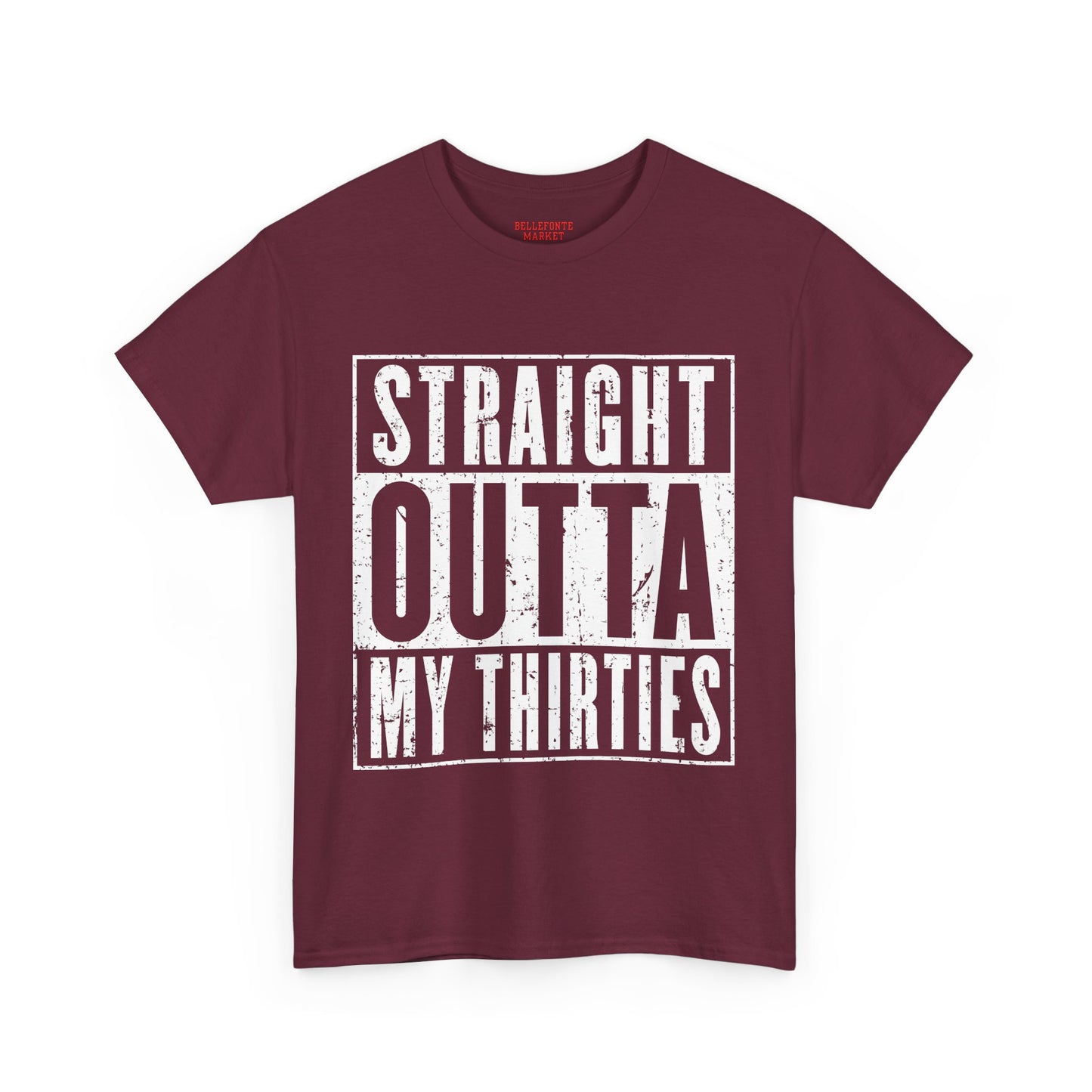 Straight Outta My Thirties Unisex Heavy Cotton Tee