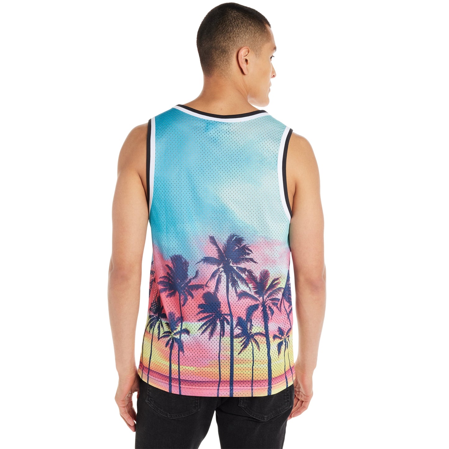 No Boundaries Men’s Perforated Mesh Tank Top, Sizes XS-XXL