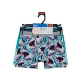 Wonder Nation Boys Boxer Brief Tropical Shark Underwear, 3-Pack, Sizes S-XL