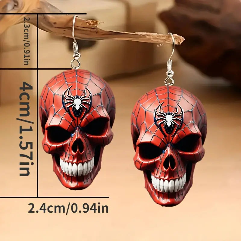 Halloween Acrylic Skull Drop & Dangle Earrings