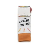 Ink Meet Paper Shine Bright Adult Crew Socks, One Size Fits Most