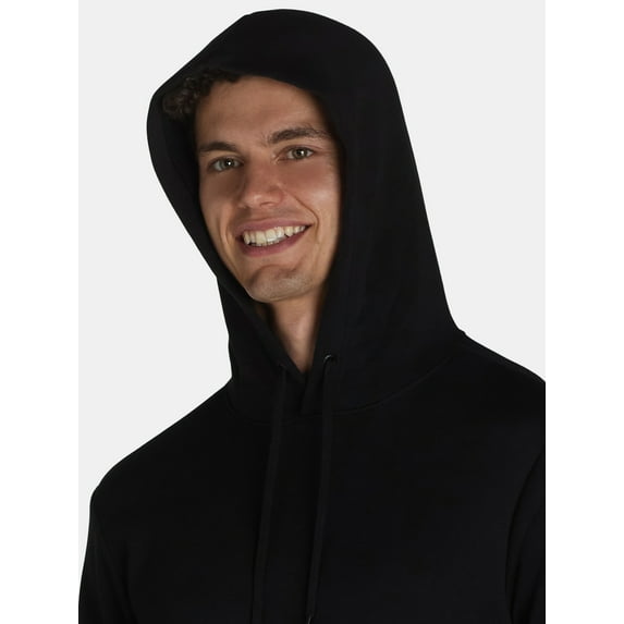 Athletic Works Men's and Big & Tall Men’s Fleece Hoodie Sweatshirt, Size S - Black