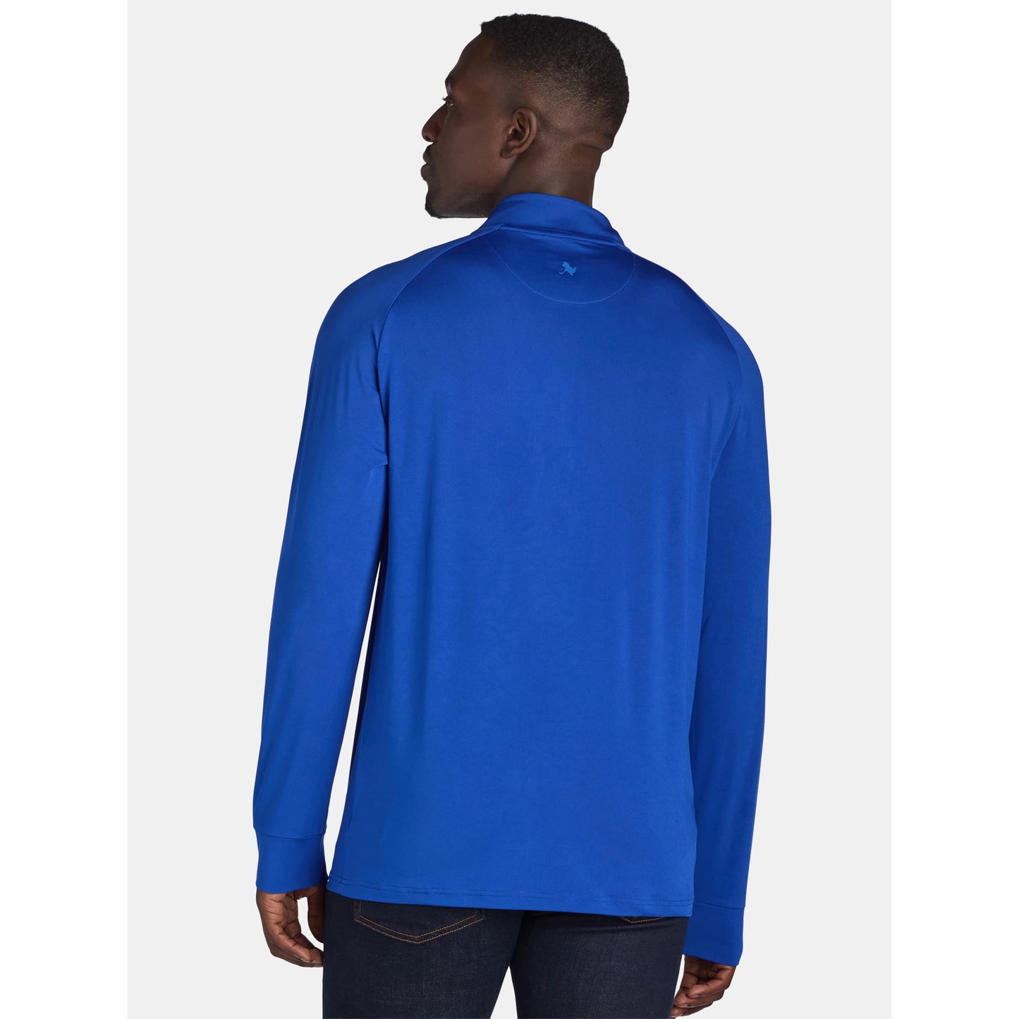Birdie Bound Men's and Big Men’s Quarter Zip Active Top with Long Sleeves, Size S - Surf The Web Blue