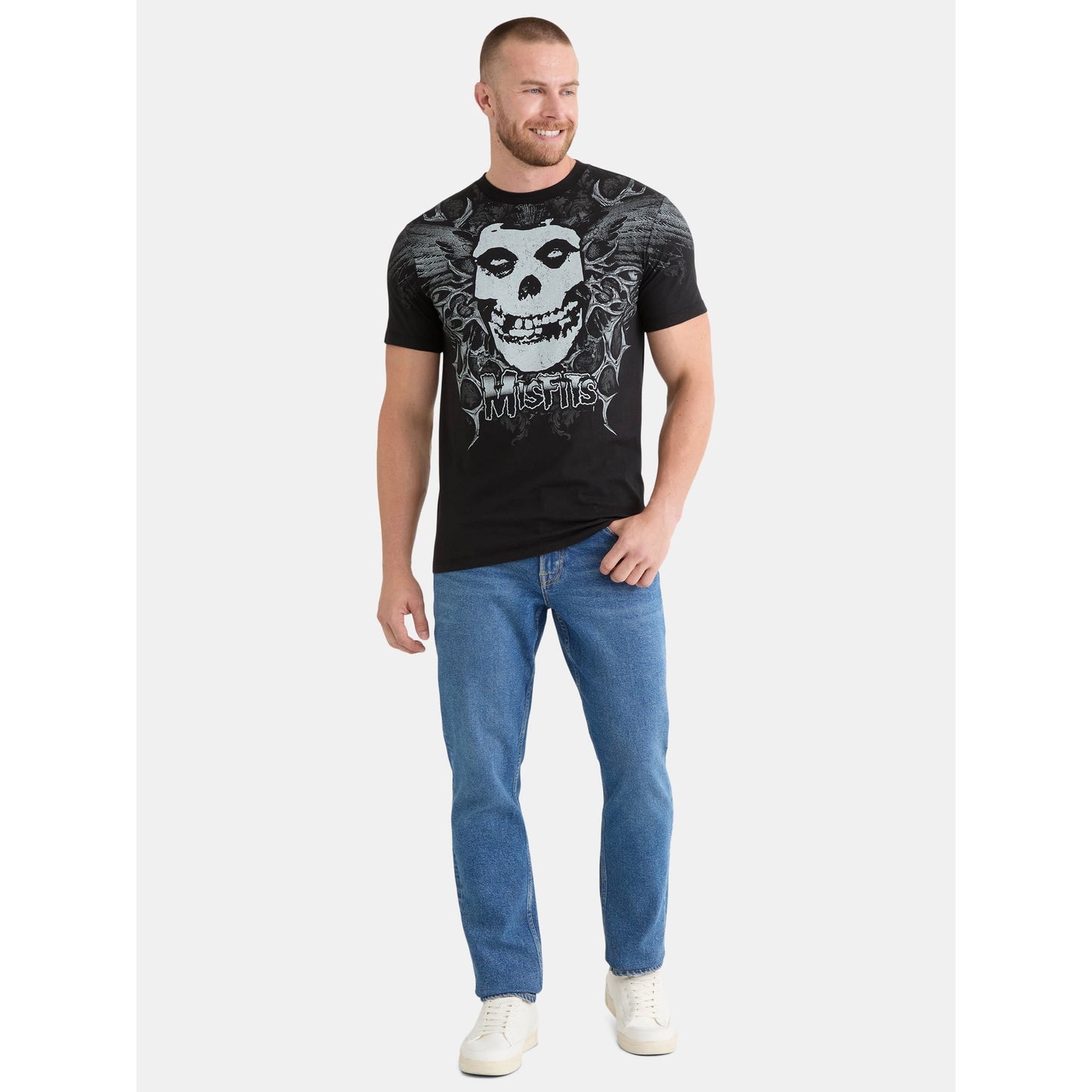 Misfits Men's and Big Men's Graphic Band Tee with Short Sleeves, Size XS