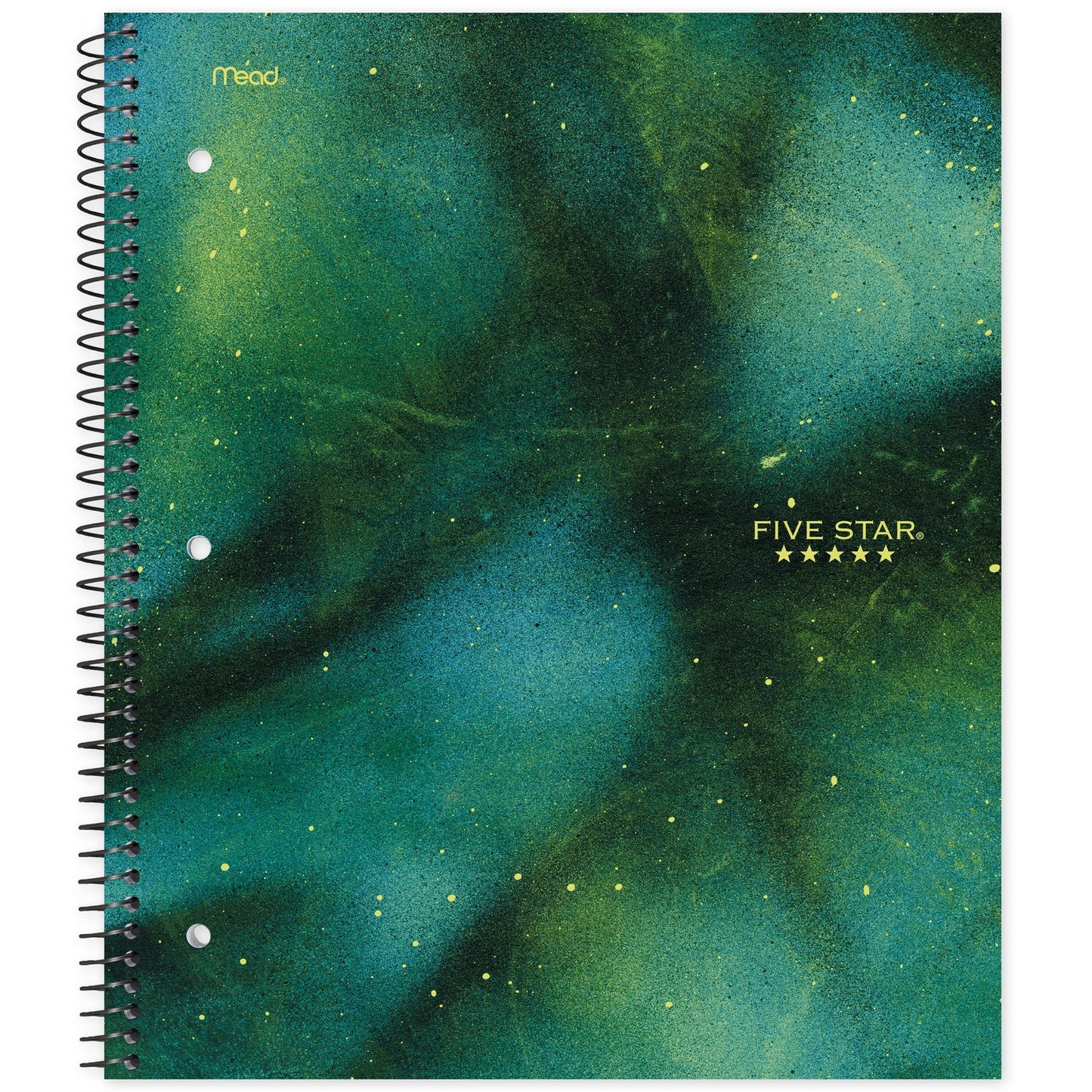 Five Star Green Borealis Notebook Plus Study App, 1 Subject, College Ruled, 8.5" x 11"