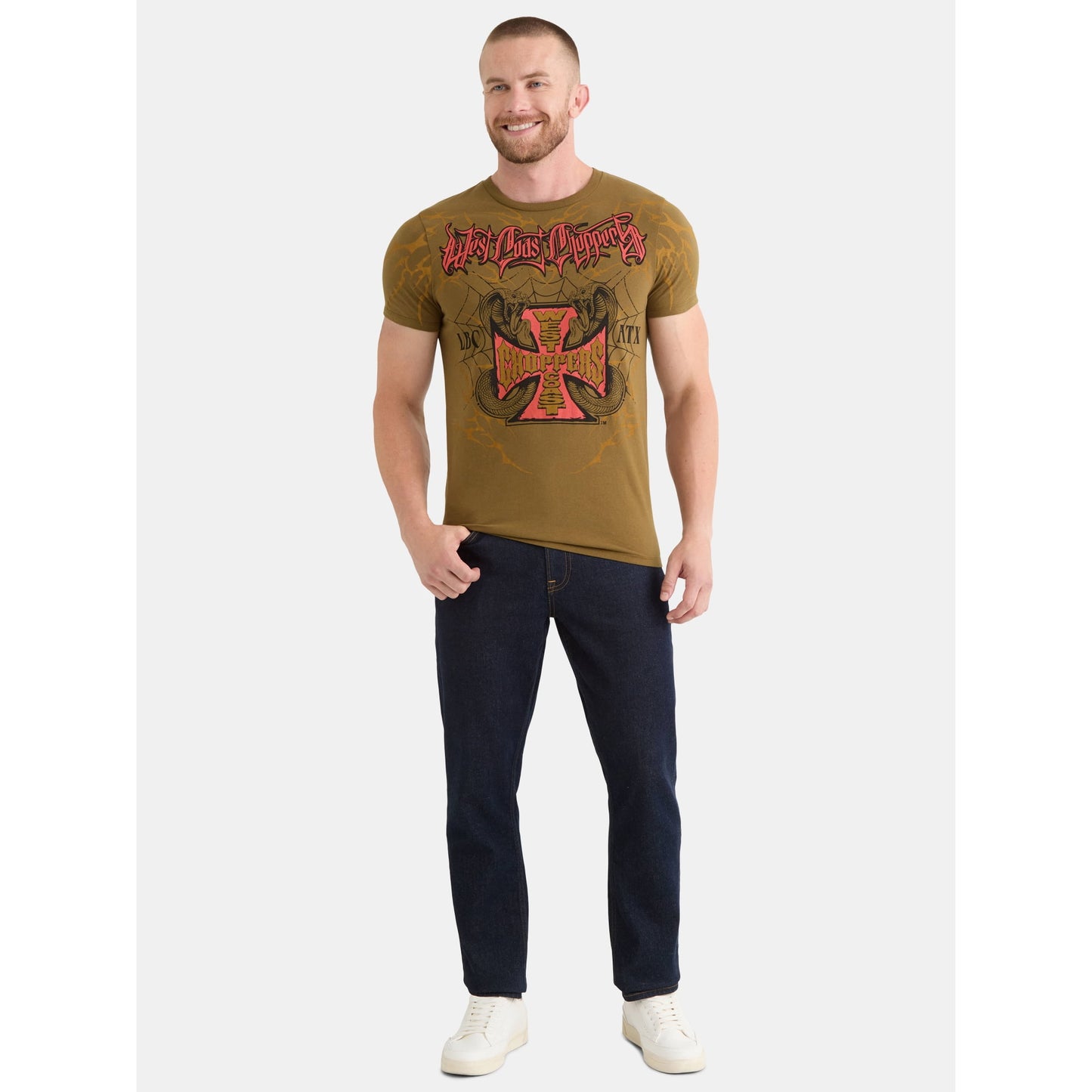 West Coast Choppers Men's and Big Men's Graphic Tee with Short Sleeves, Size 2XL 50/52