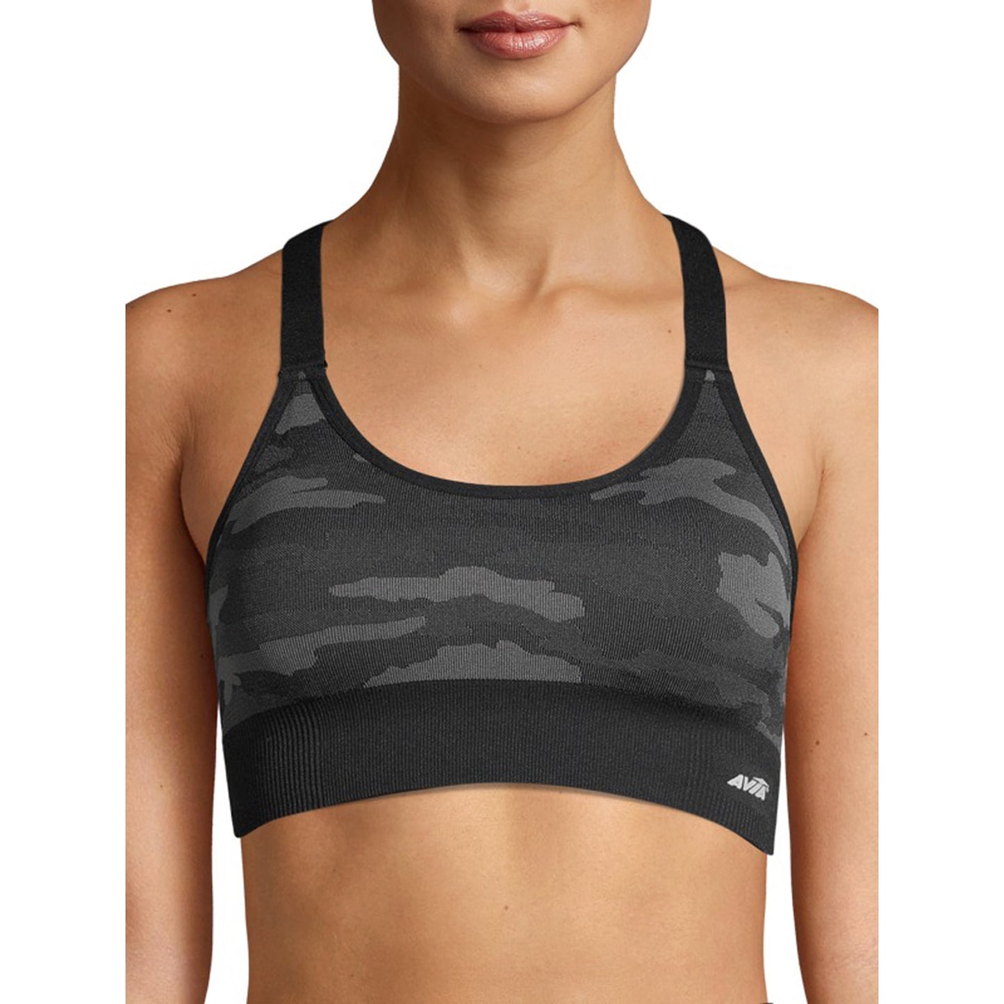 Avia Womens Seamless Moisture Wicking Keyhole Sports Bra