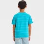 Boys' Short Sleeve Textured Striped T-Shirt - Cat & Jack™ Blue XS