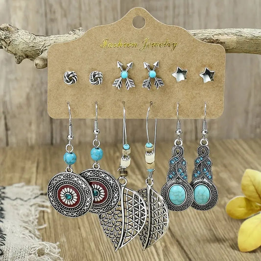 Boho/Western Earring Set - 6 pair asst.