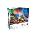Buffalo Games 1000-Piece Night & Day Winter's Night Bonfire Adult Interlocking Jigsaw Puzzle