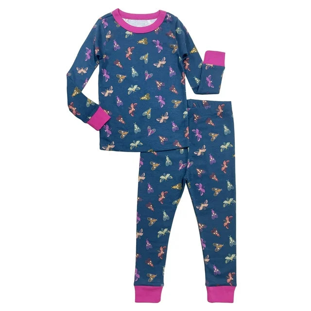 2 Piece Infant/Toddler Pajamas Moth Print