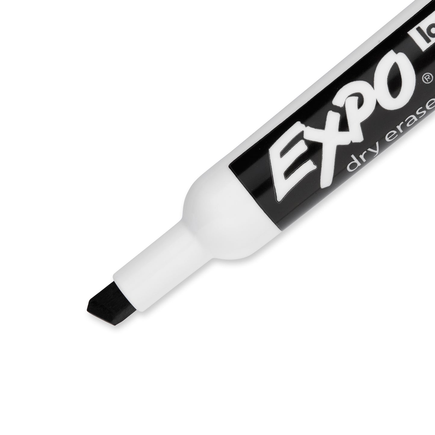 Expo Low Odor Dry Erase Markers, Chisel Tip, Black, Includes 2 Bonus Markers, 6 Count