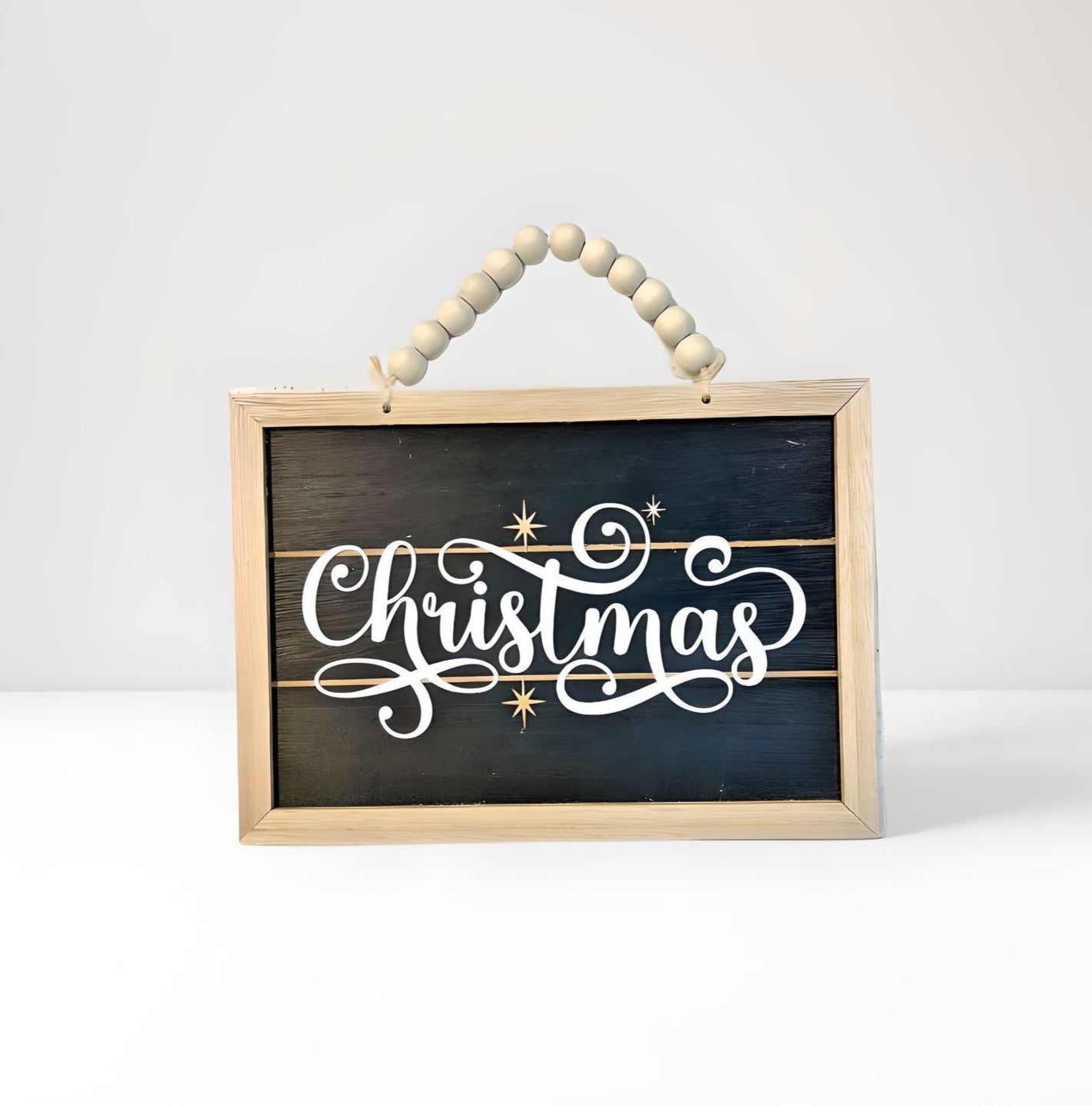 Handmade Rustic Wooden "Christmas" Sign 9 1/2" x 6 3/4"