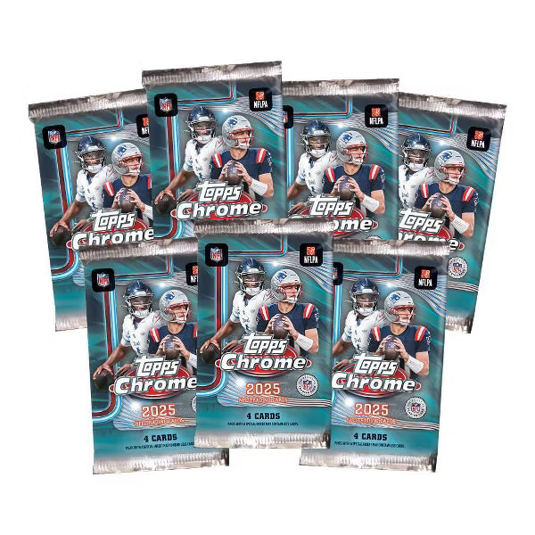 2025 Topps NFL Chrome Football Trading Card Value Box