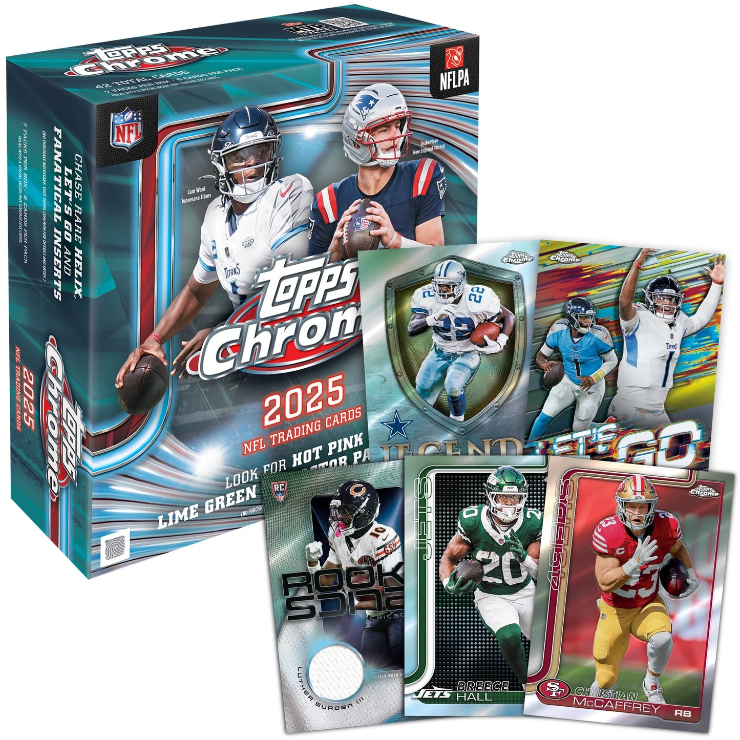 2025 Topps Chrome Football - Factory Sealed - Mega Box