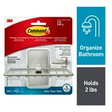 Command Soap Dish, Satin Nickel, Bathroom Organizer, 1 Soap Dish and 2 Command Strips