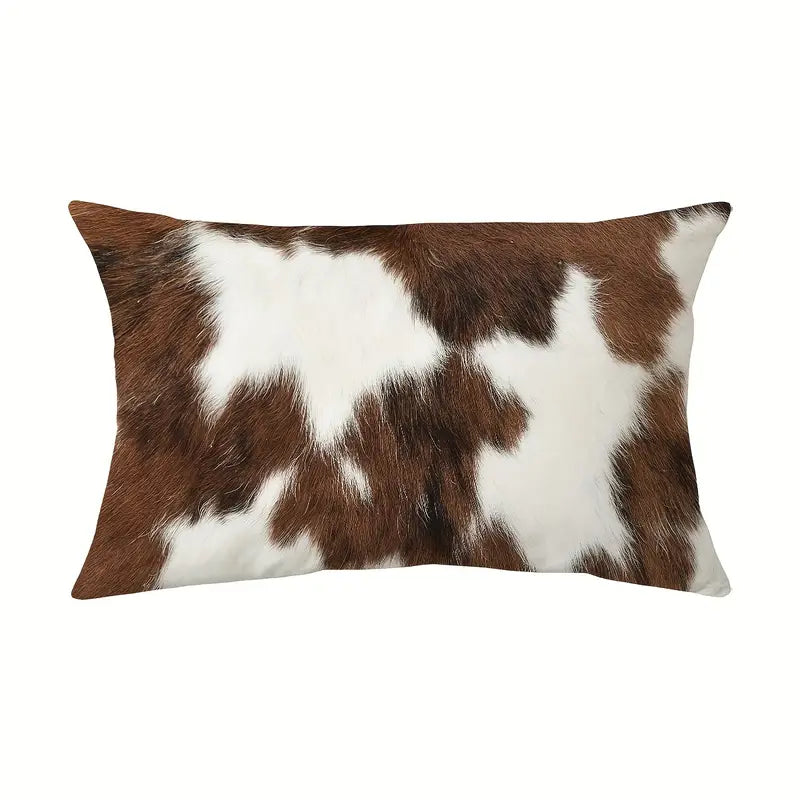 1PC Cowhide Printed Pillow Case